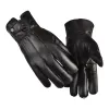 القفازات الجلدية السوداء مصممة للتدفئة للذكور والإناث Item Picture